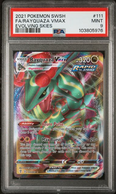 Rayquaza VMAX PSA 9 111 Evolving Skies