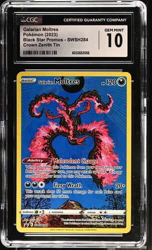 Galarian Moltres CGC 10 SWSH284 Black Star Promo