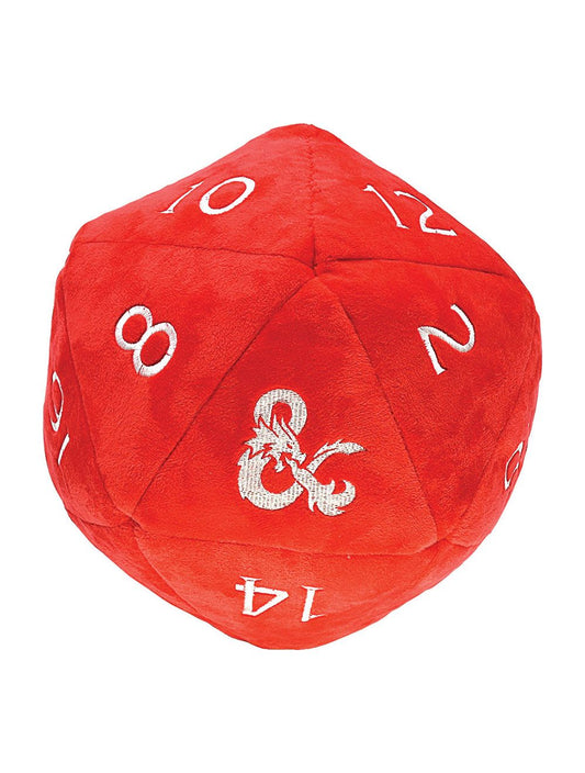 Plush Dice Dungeons and Dragons Jumbo D20 - Red & White