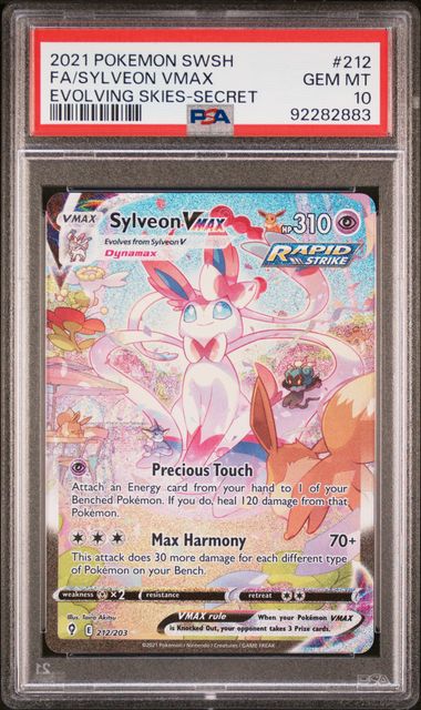 PSA 10 Sylveon VMAX Alternate Art Secret 212/203 Evolving Skies