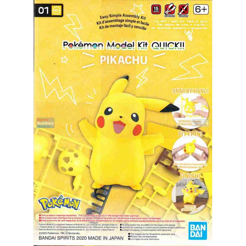 Pikachu Pokemon Model Kit Happy Pose