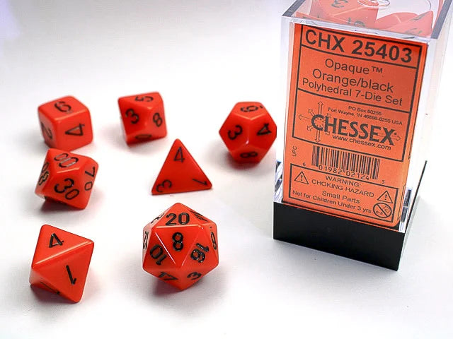 Chessex Opaque Polyhedral 7ct Dice Set