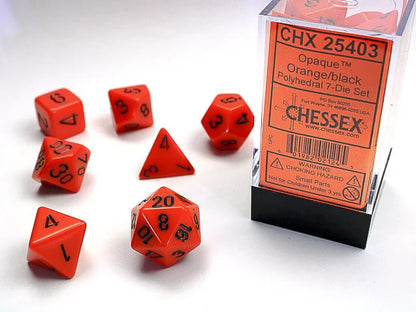 Chessex Opaque Polyhedral 7ct Dice Set