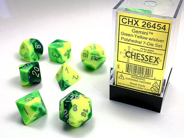 Chessex Gemini Polyhedral 7ct Dice Set