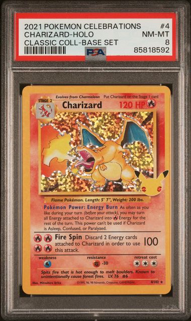 PSA 8 Charizard #4 Celebrations Classic Collection Holo