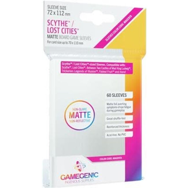 72 x 112 MM Scythe / Lost Cities Matte Board Game Sleeves (60 ct)
