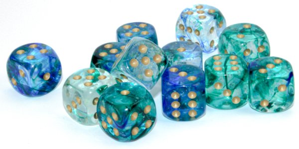 Chessex Nebula 16mm D6 12ct Dice Set