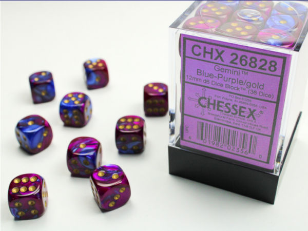 Chessex Gemini 12mm D6 36ct Dice Set