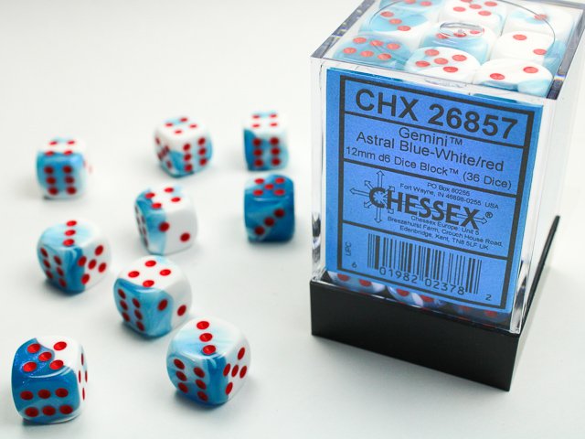 Chessex Gemini 12mm D6 36ct Dice Set