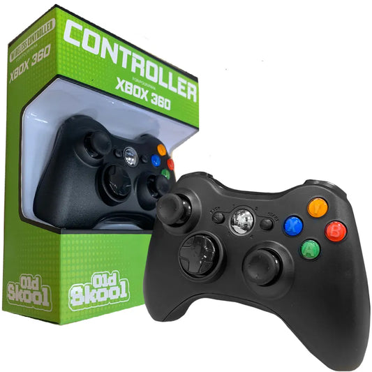 Black Old Skool Wireless Xbox 360 Controller