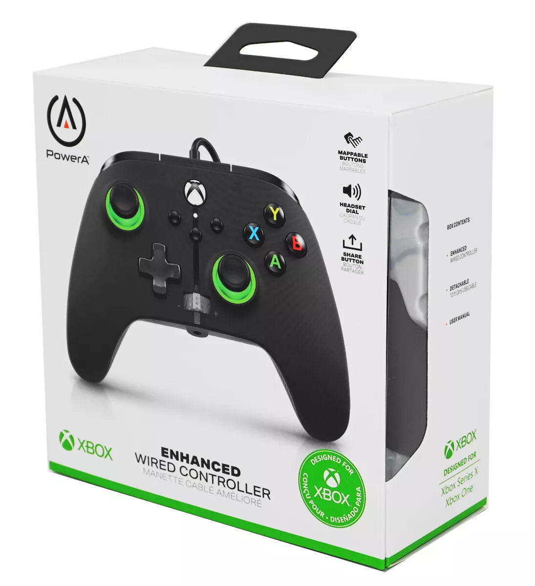 Power A Enhanced Wired Controller - Green Hint