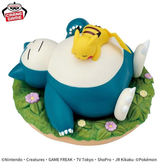 Banpresto Pokemon Relax Time Pikachu & Snorlax 3.9" Figure