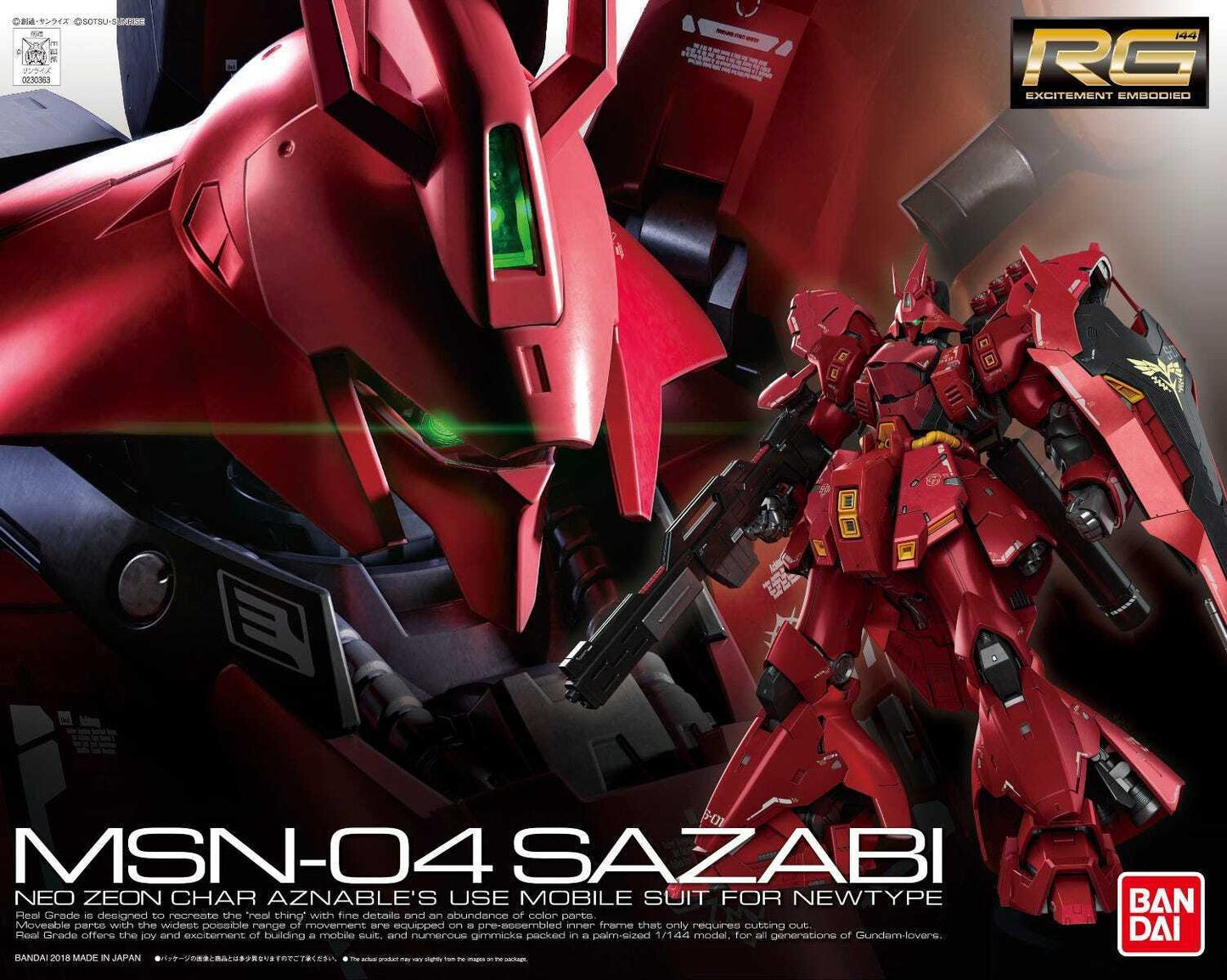 MSN-04 Sazabi Char's Gundam RG