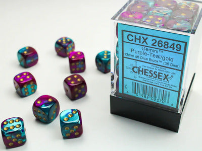 Chessex Gemini 12mm D6 36ct Dice Set