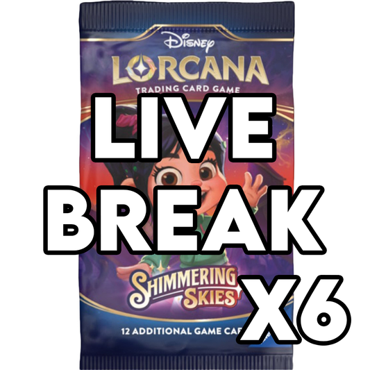 Live Break 6 Lorcana Shimmering Skies Booster Packs