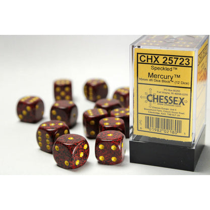 Chessex Speckled 16mm D6 12ct Dice Set