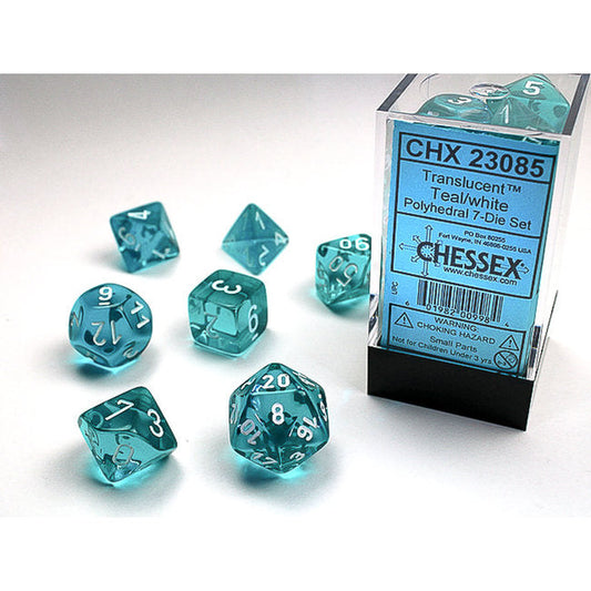 Chessex Translucent Polyhedral 7ct Dice Set