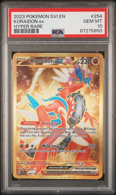 Koraidon EX PSA 10 254 Scarlet Violet Base Set Hyper Rare